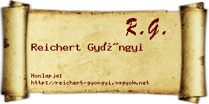 Reichert Gyöngyi névjegykártya
