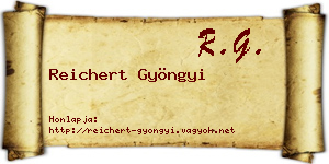 Reichert Gyöngyi névjegykártya